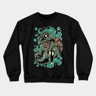 The King of the Schoolyard T-Rex Goes to School Crewneck Sweatshirt